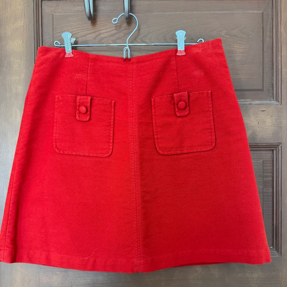 Red A-line Boden Cambridge skirt, excellent condition, size 8